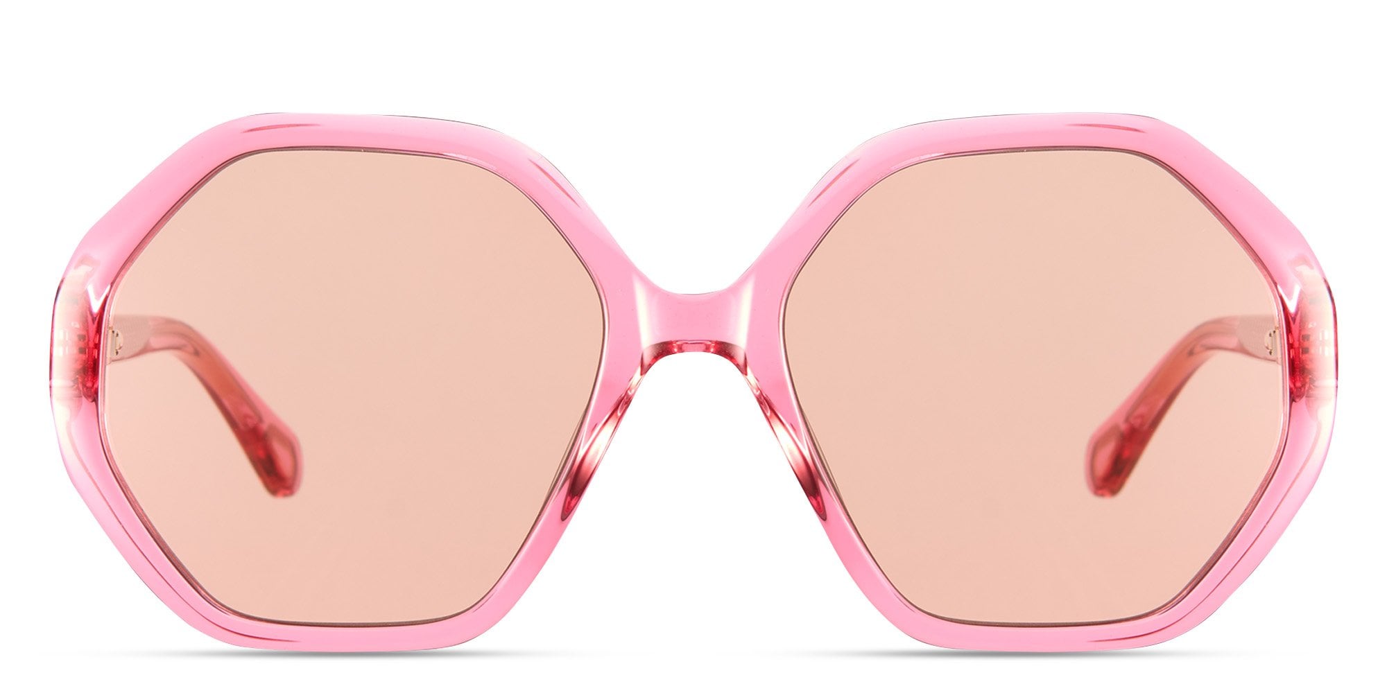 Chloe Pink Gradient Rimless Octagon Sunglasses Aly sunglasses Yellow - Chloé main image 4