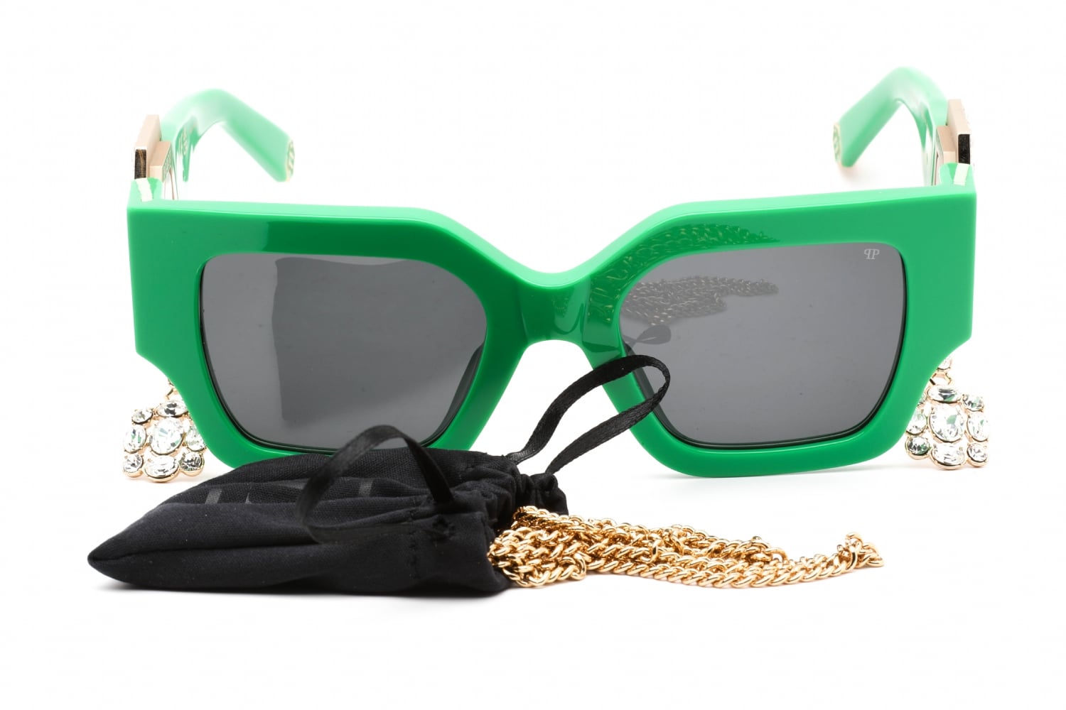 NWT PHILIPP PLEIN SUNGLASSES GREEN Amazon.com: Philipp Plein Aviator-Frame Titanium Sunglasses  main image 4