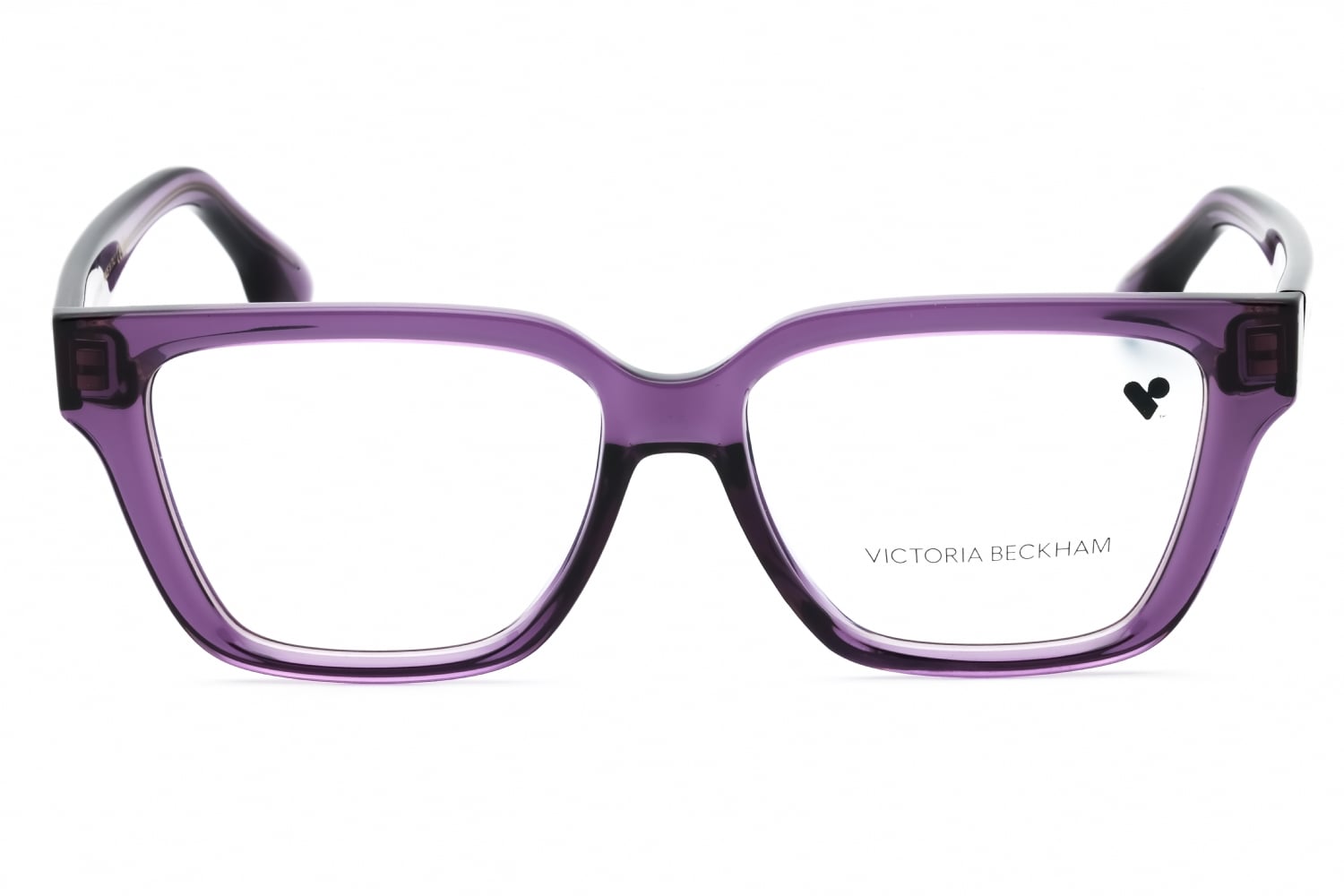 Victoria Beckham Black Frame Sunglasses with Lavender Lenses all inclusion NEW Sculpted Flat Top Frame In Havana – Victoria Beckham main image 4