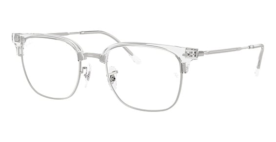 小物 Ray-Ban RX7216F 8028 53 NEW CLUBMASTER Transparent ON Silver Ray-Ban RX7216F NEW CLUBMASTER Eyeglasses