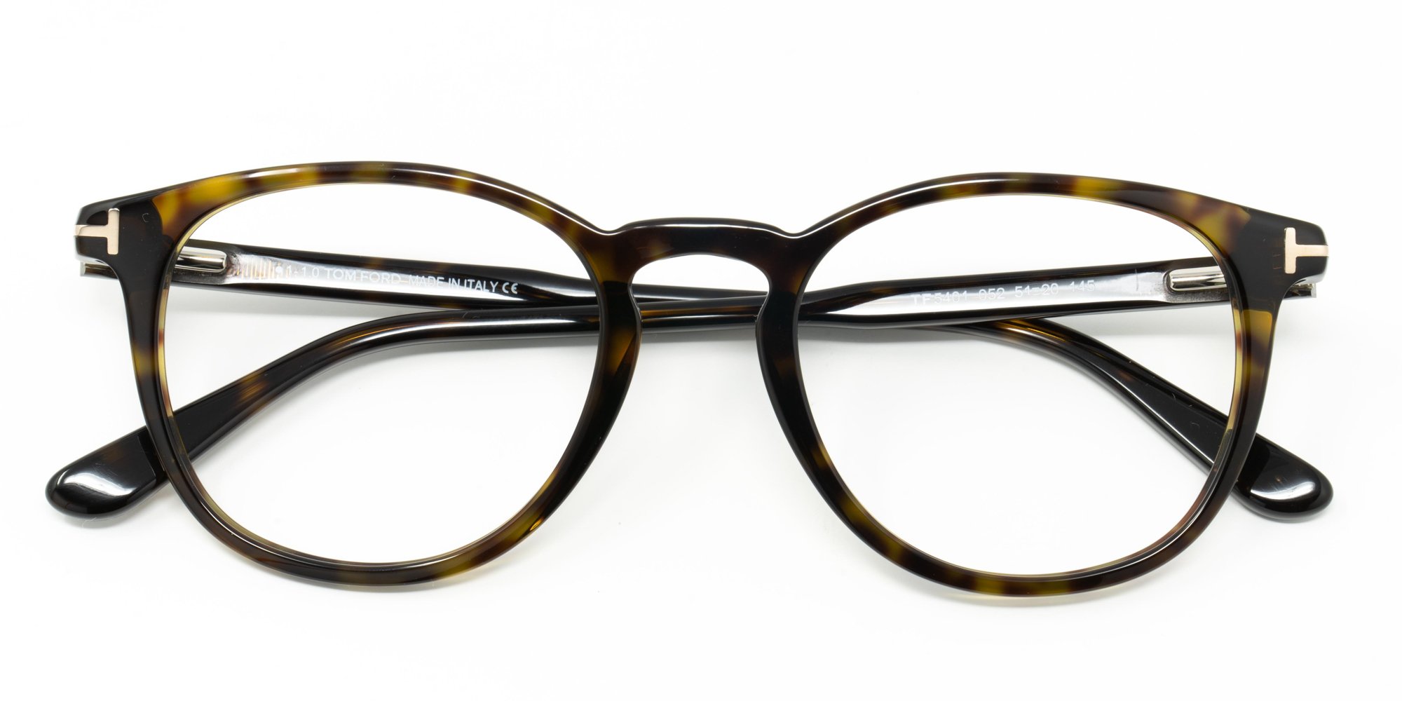 Shiny Classic Dark Havana, Shiny Rose Gold t Logo Tom Ford FT5401
