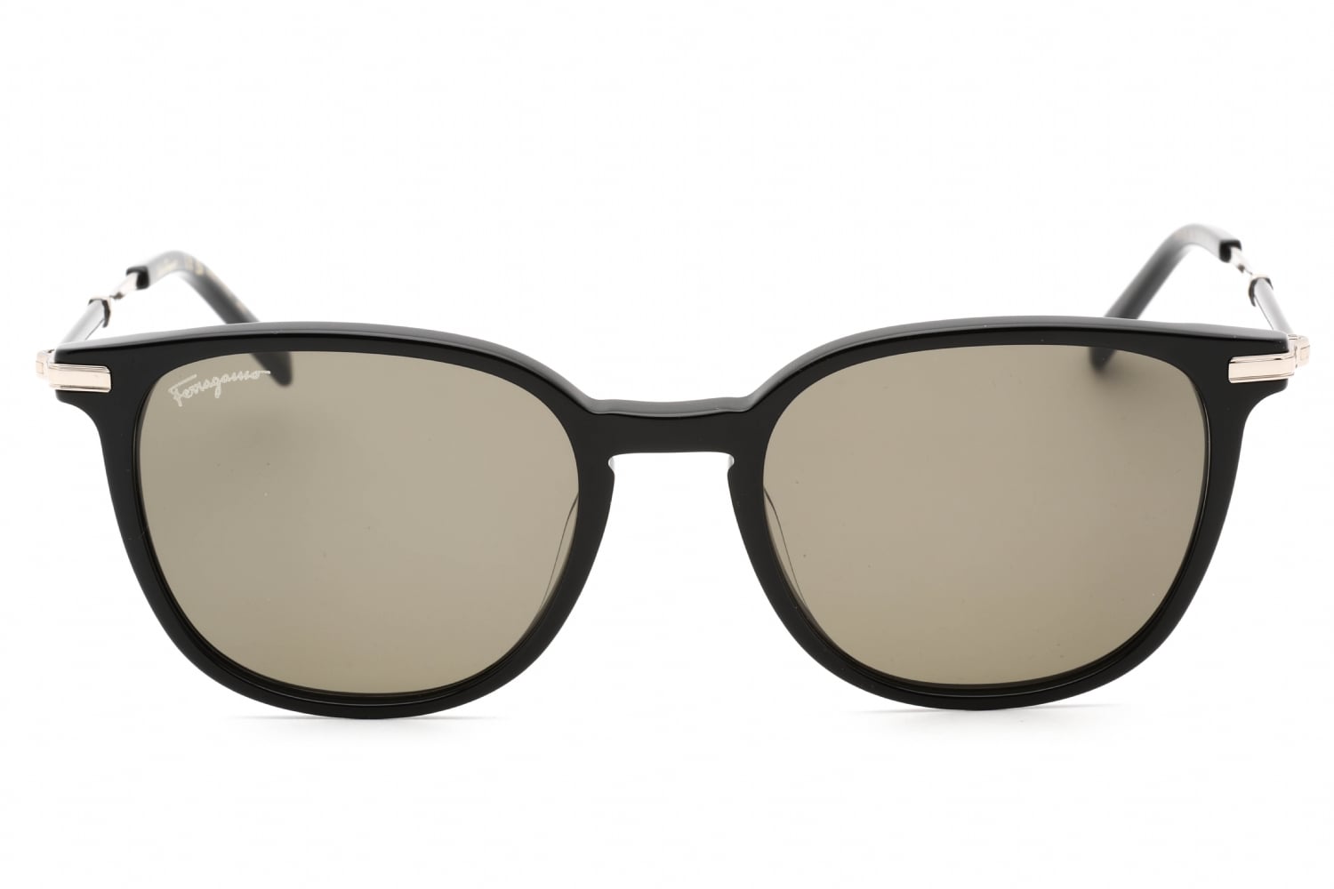 Black Salvatore Ferragamo SF1015S Sunglasses — Oval | KITS