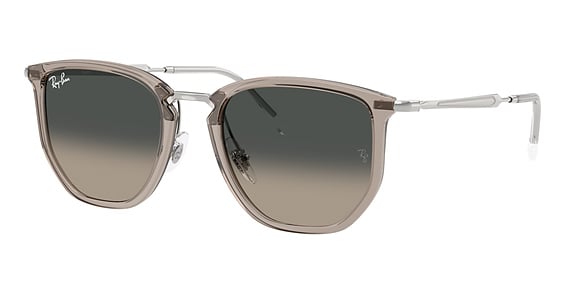 Transparent Grey Ray-Ban RB4451 Sunglasses — Geometric | KITS