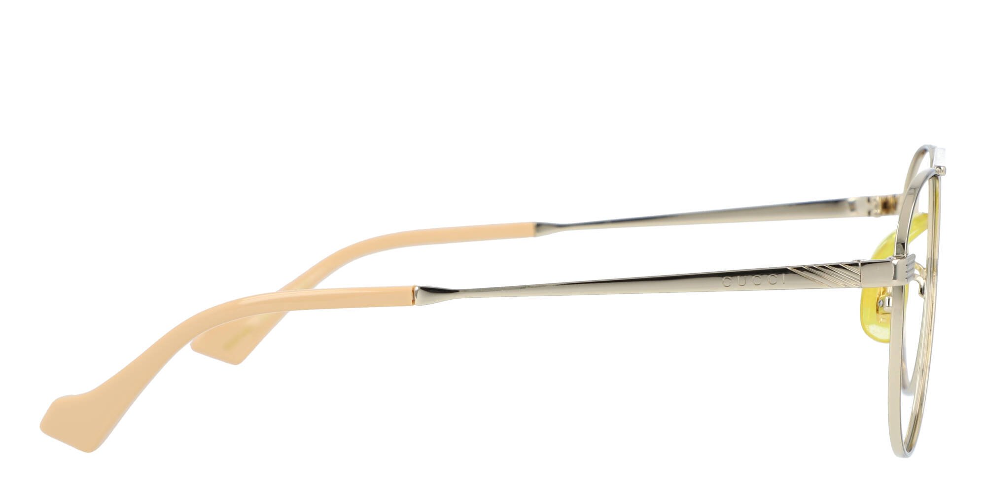 Gold Gucci GG0744O Eyeglasses — Aviator | KITS