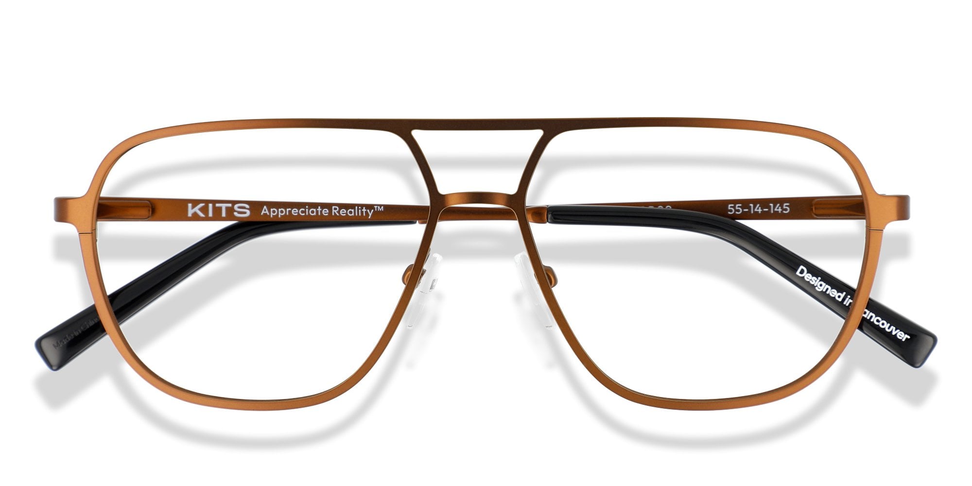 Matte Brown KITS Remington Eyeglasses — Aviator | KITS