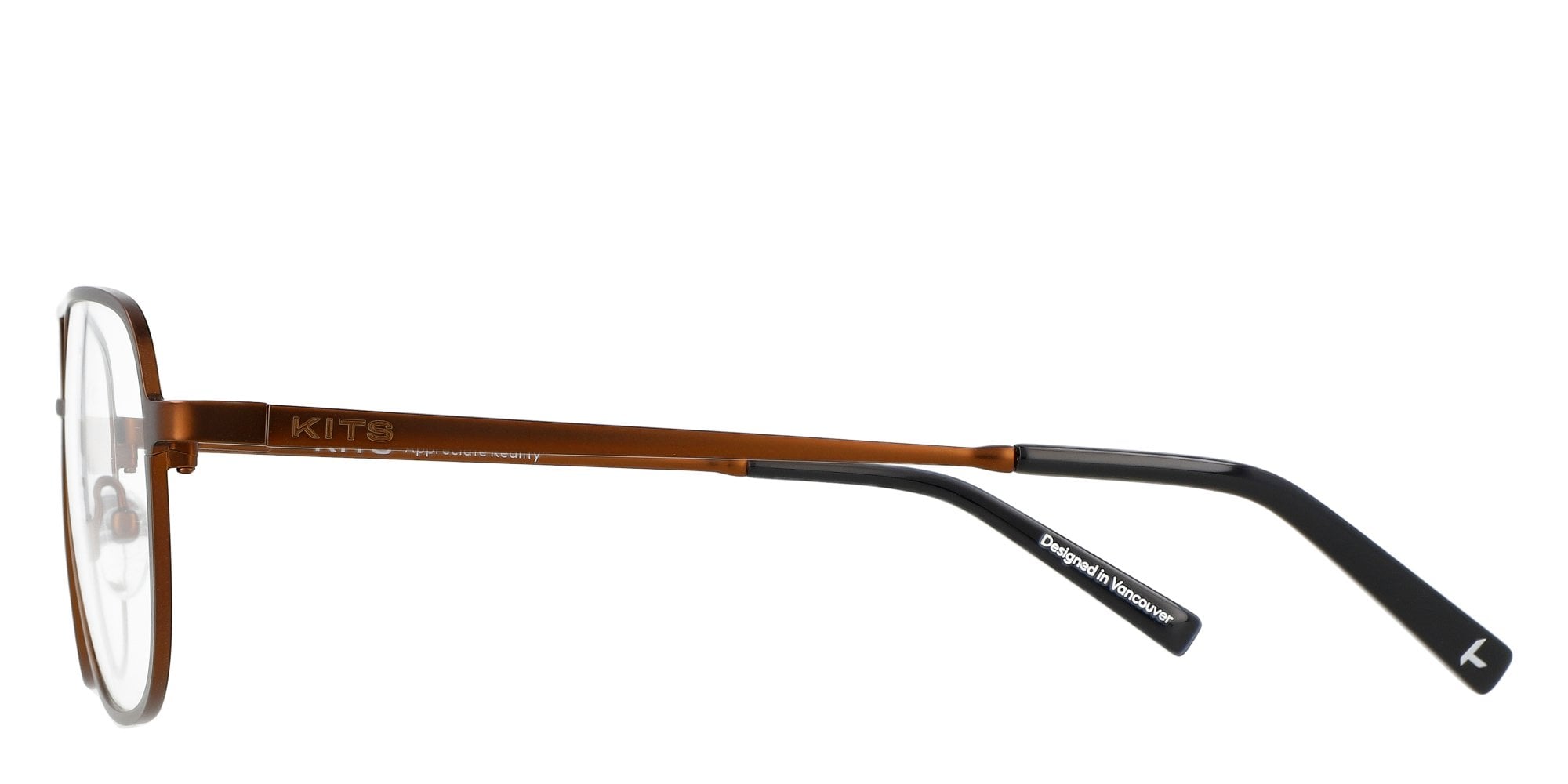 Matte Brown KITS Remington Eyeglasses — Aviator | KITS
