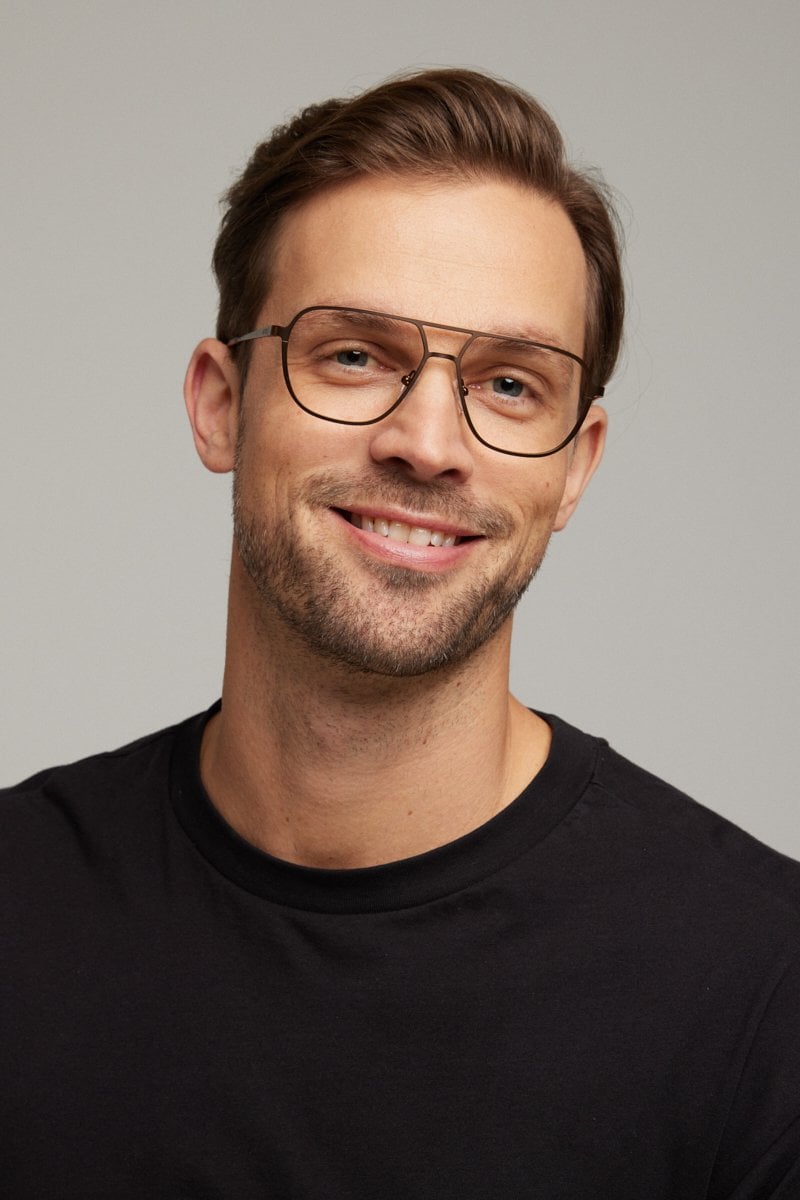 Matte Brown KITS Remington Eyeglasses — Aviator | KITS