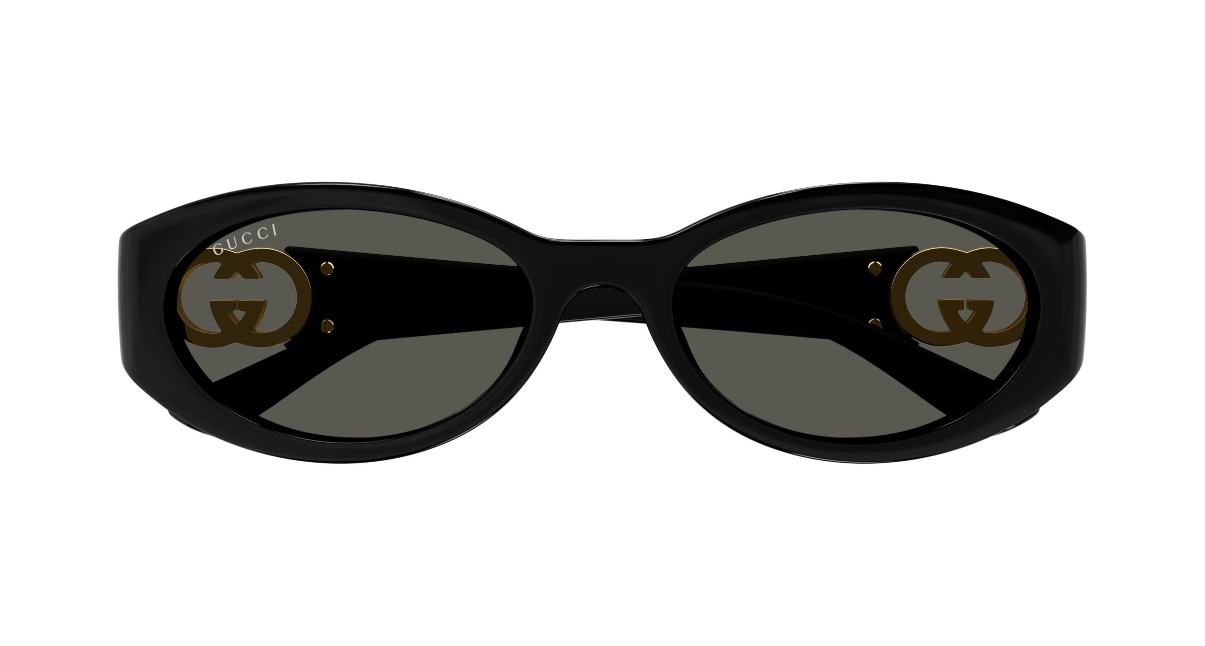 Black Gucci GG1662SA Sunglasses — Round | KITS