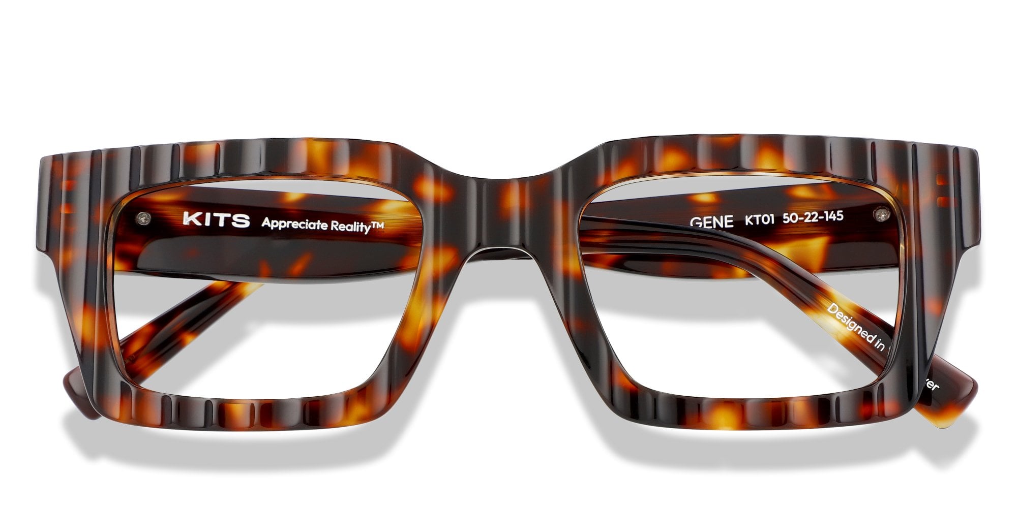 Tortoise KITS Gene Eyeglasses — Rectangle | KITS