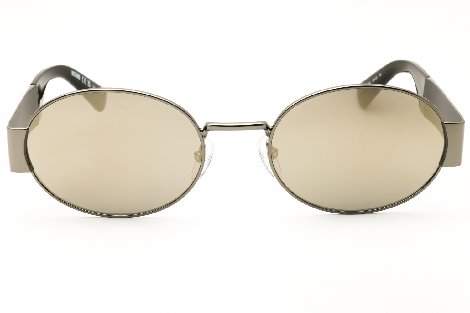 New Moschino MOS185/S 06LBUE Silver Mirrored Oval Sunglasses for Women Authentic Moschino Silver Sunglasses for Women for sale | eBay main image 3