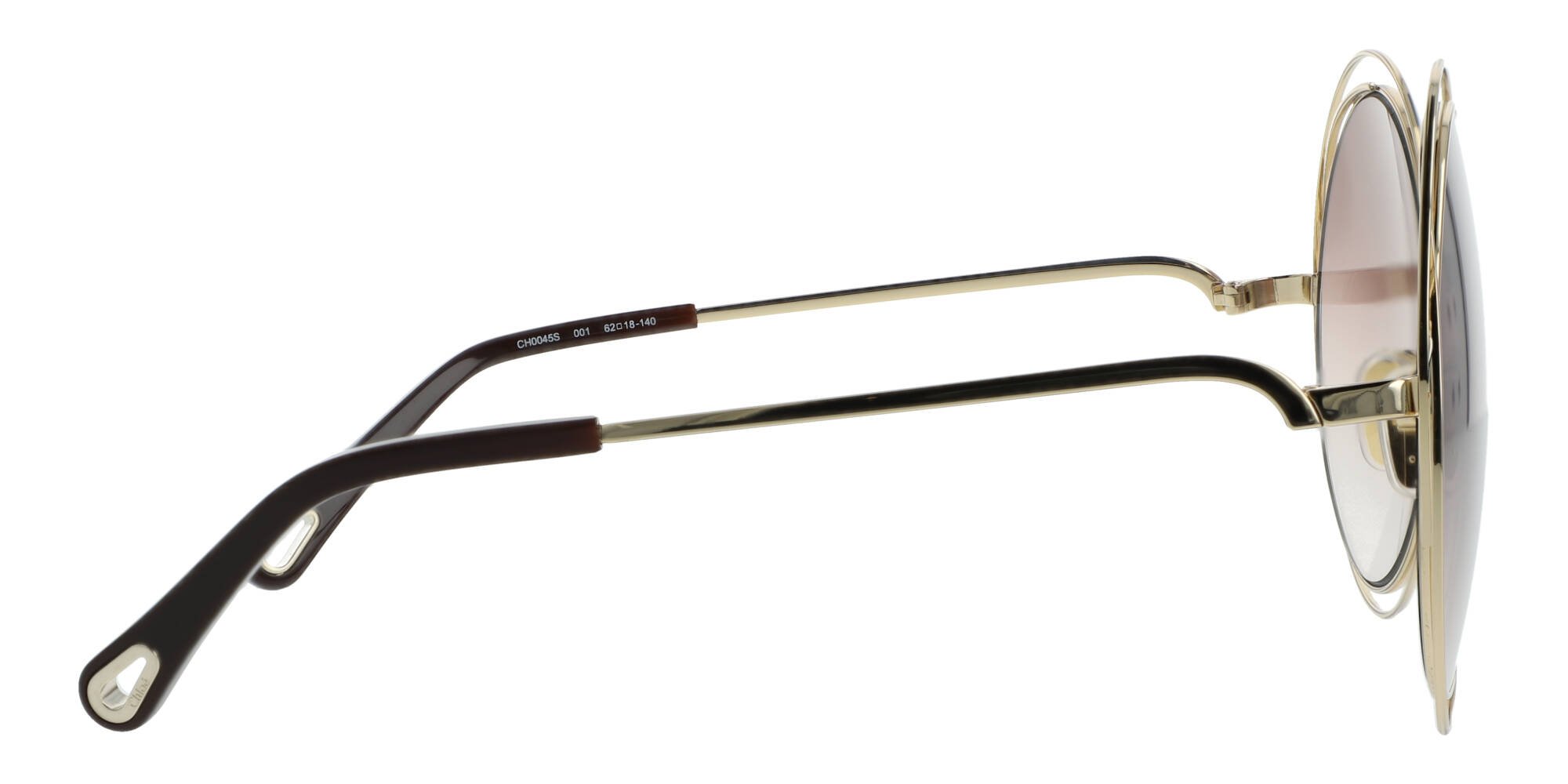 Gold Chloe CH0045S Sunglasses — Round | KITS