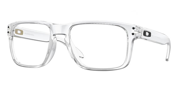 Polished Clear Oakley OX8100F HOLBROOK RX A Eyeglasses — Rectangle