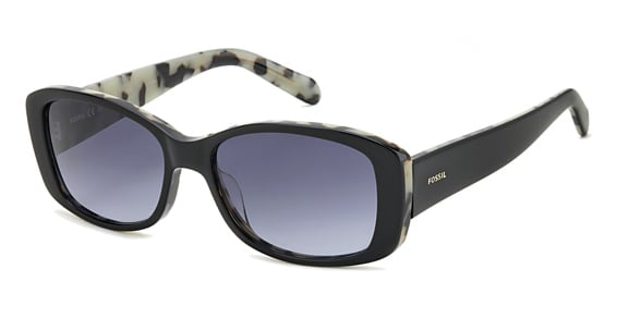 Fossil FOS 2138/S - 8079o Black, Acetate, Rectangle frame
