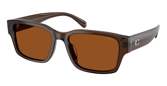 COACH HC8441U CBY96 - Transparent Brown, Plastic, Rectangle frame