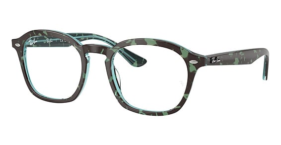 Ray-Ban RX5451 - Havana ON Transparent BL, Plastic, Oval frame