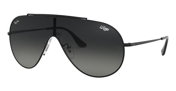 Ray-Ban RB3597 WINGS - Black, Metal, Wrap-Around frame