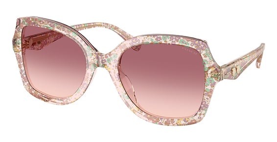 COACH HC8410U CW225 - Transparent Floral Field, Plastic, Oval frame