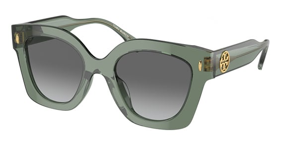 Tory Burch TY7201U - Transparent Sage, Plastic, Rectangle frame