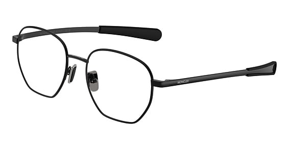 Moncler ME1015 - Matte Black, Metal, Oval frame
