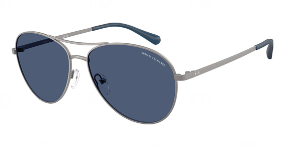 Armani Exchange AX2061S - Matte Gunmetal, Metal, Mixed Shapes frame