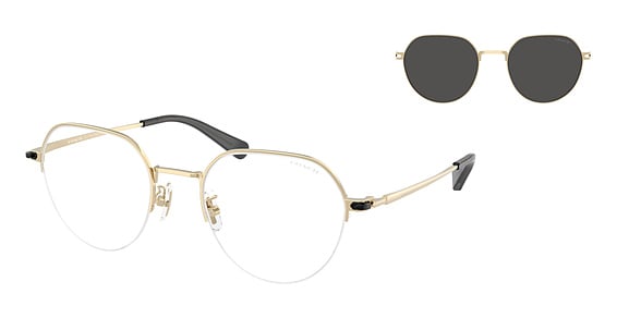COACH HC7179 CAE81 - Shiny Light Gold, Metal, Oval frame