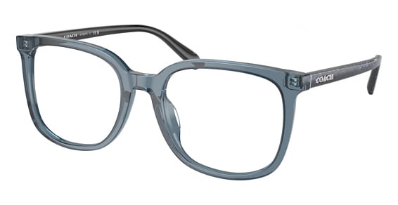 COACH HC6227U - Transparent Blue, Plastic, Round frame