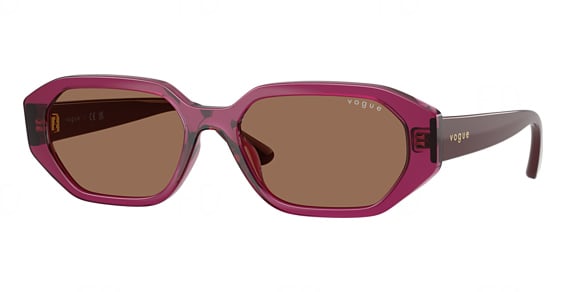 Vogue Junior Sun VJ2034 - Transparent Burgundy, Acetate, Oval frame