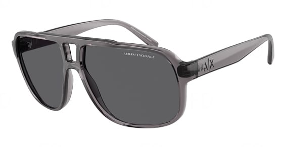 Armani Exchange AX4104S - Shiny Transparent Grey, Acetate, Aviator frame