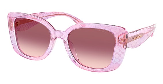 COACH HC8450U CDP48 - Transparent Iris Signatu, Plastic, Oval frame