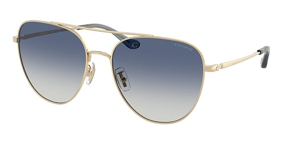 COACH HC7182 CBZ89 - Shiny Light Gold, Metal, Cat Eye frame