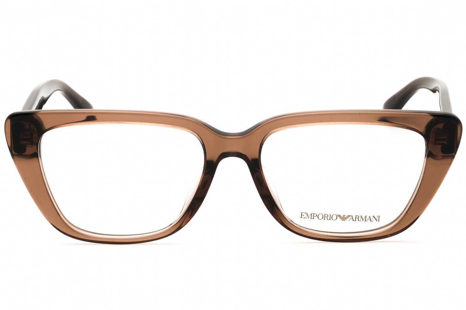 Emporio Armani 0EA3256U - Shiny Transparent Brown, Acetate, Cat Eye frame