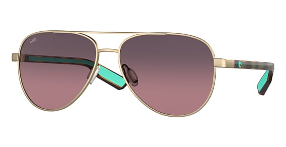 Costa Del Mar 6S4002 PELI - Brushed Gold, Metal, Aviator frame
