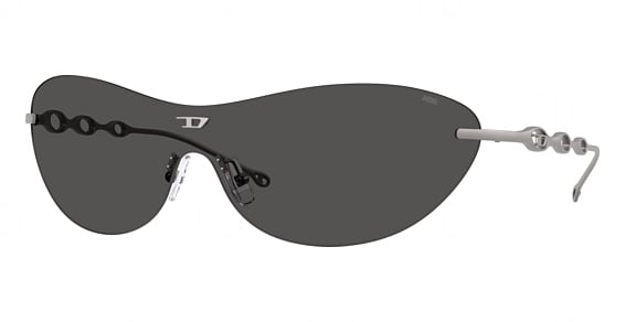 Diesel DL1006 - Matte Gunmetal, Metal, Wrap-Around frame