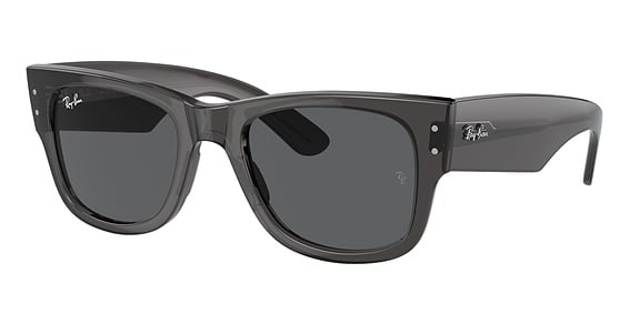 Ray-Ban RB0840S MEGA WAYFARER - Transparent Black, Acetate, Oval frame