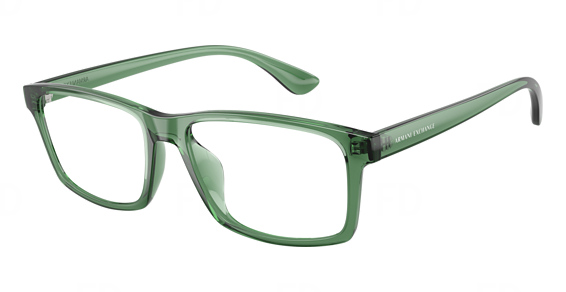 Armani Exchange AX3083U - Shiny Transparent Green, Acetate, Rectangle frame