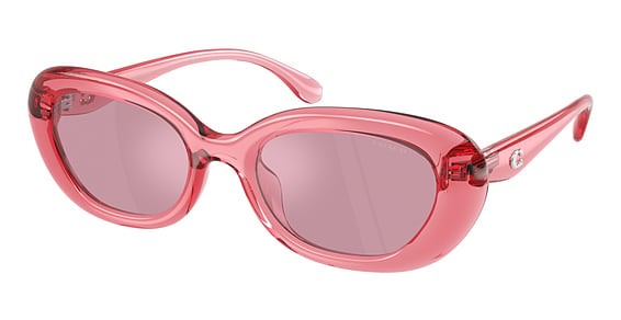 COACH HC8448U CDP35 - Transparent Pink, Acetate, Oval frame