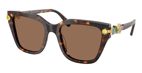 Swarovski SK6041 - Havana, Plastic, Rectangle frame