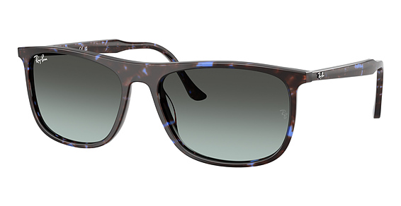 Ray-Ban RB2216F - Havana Blue Turtle, Plastic, Oval frame