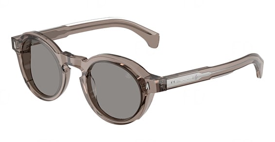 Moncler ME6012 AURONE - Transparent Shiny Grey, Plastic, Oval frame