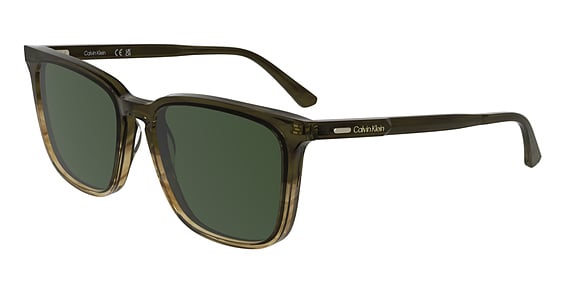 Calvin Klein CK25507S N - Striped Khaki, Plastic, Rectangle frame