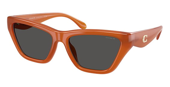 COACH HC8449U CDP33 - Milky Amber, Acetate, Oval frame