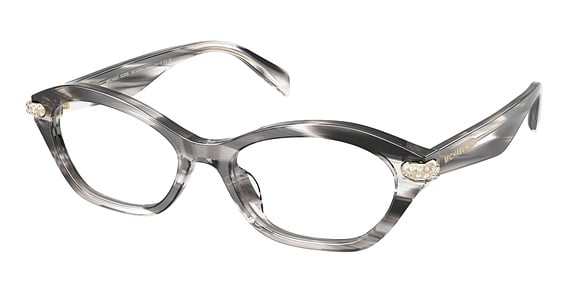 Michael Kors MK4186BU SAINT LUCIA - Black Horn, Plastic, Mixed Shapes frame