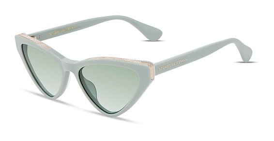 Stuart Weitzman WZN 8027/S - 1edib Green, Acetate, Cat Eye frame