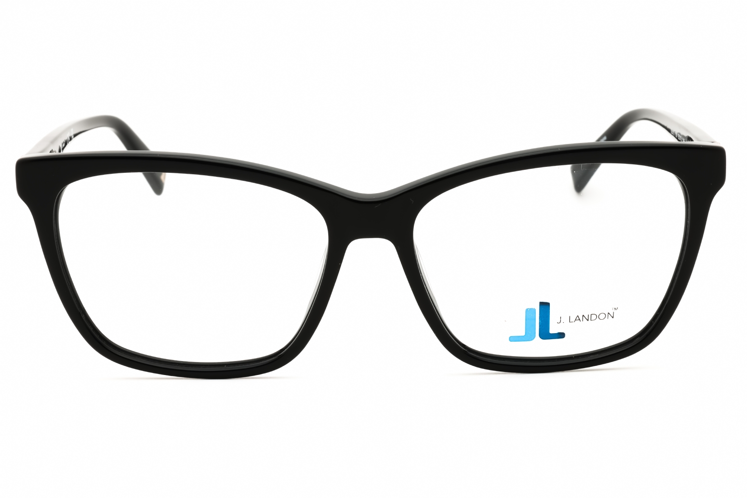 J. Landon JL5013 - Shiny Black, Acetate, Rectangle frame