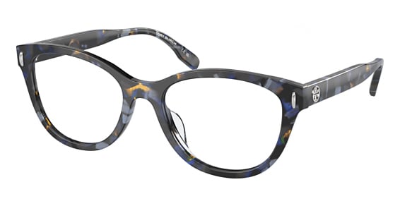 Tory Burch TY2137U - Blue Tortoise, Plastic, Oval frame