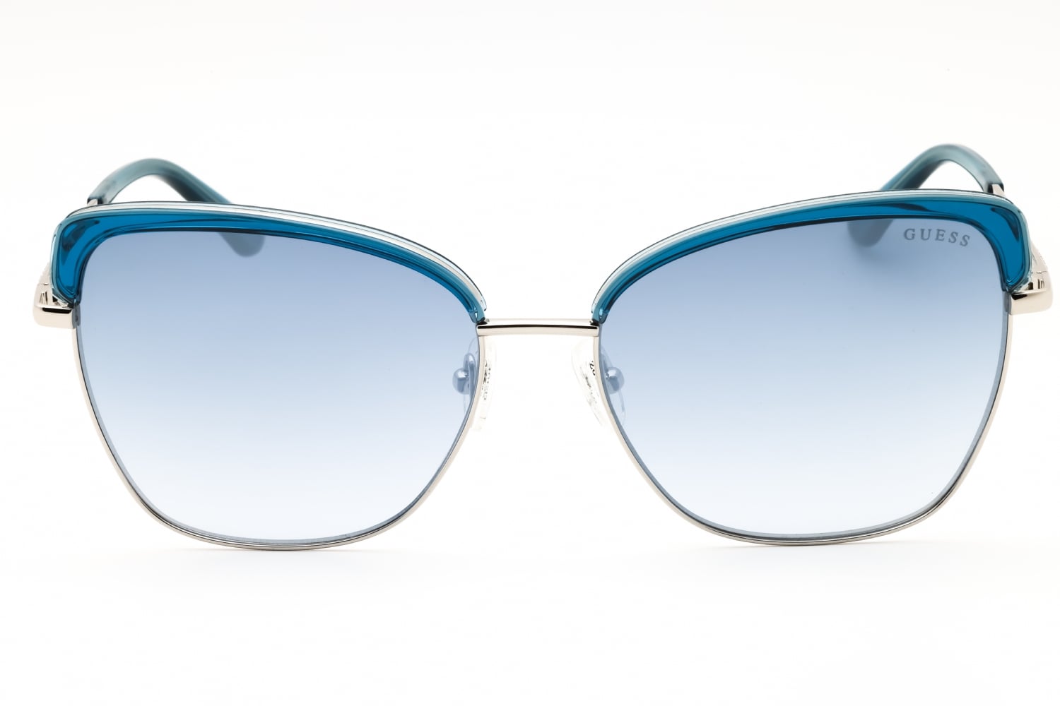 Guess GU7738 - Shiny Blue, Metal, Cat Eye frame