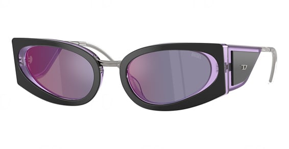 Diesel DL2014U - Trilayer Metal Liliac, Plastic, Oval frame