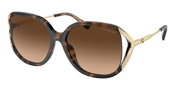 COACH HC8396U CR620 - Dark Tortoise, Acetate, Rectangle frame