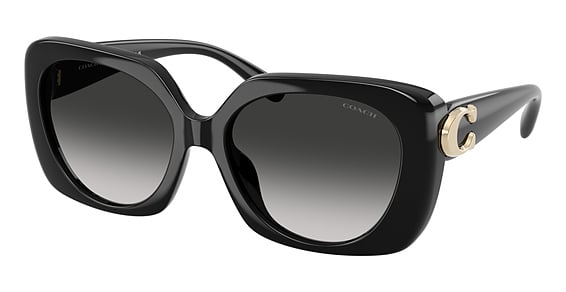 COACH HC8422U CAD33 - Black, Acetate, Cat Eye frame