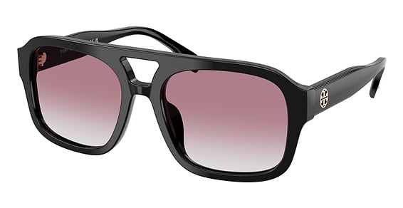 Tory Burch TY7224U - Black, Plastic, Rectangle frame